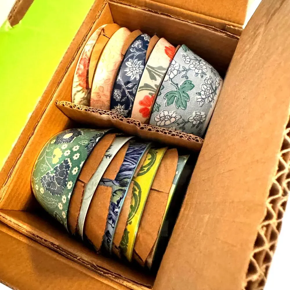 Provence Stoneware 10 Piece Ceramic Bowl Set Multi Patterned Multicolor NIB